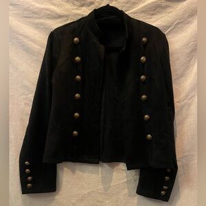 Black Military Style Women's Jacket